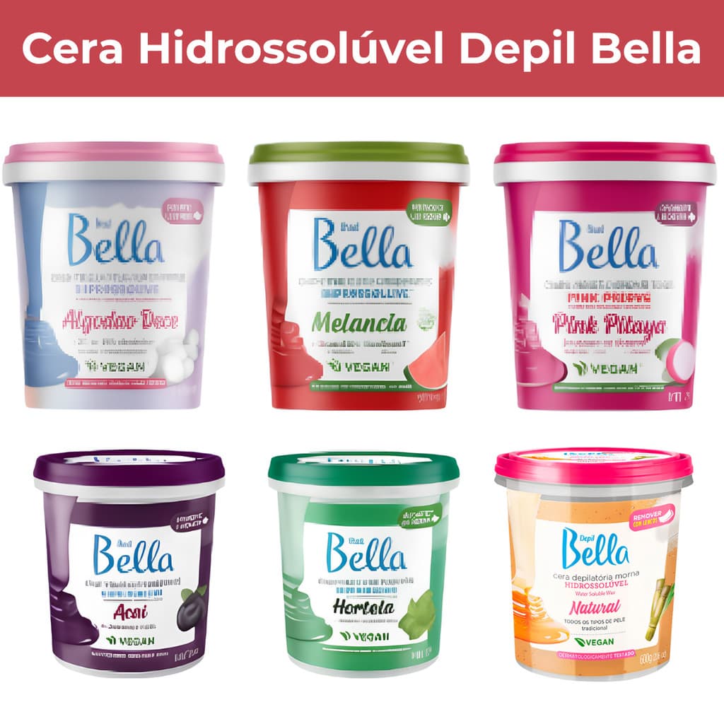 Cera Hidrossolúvel Depil Bella Morna 600g Escolha Seu Preferido