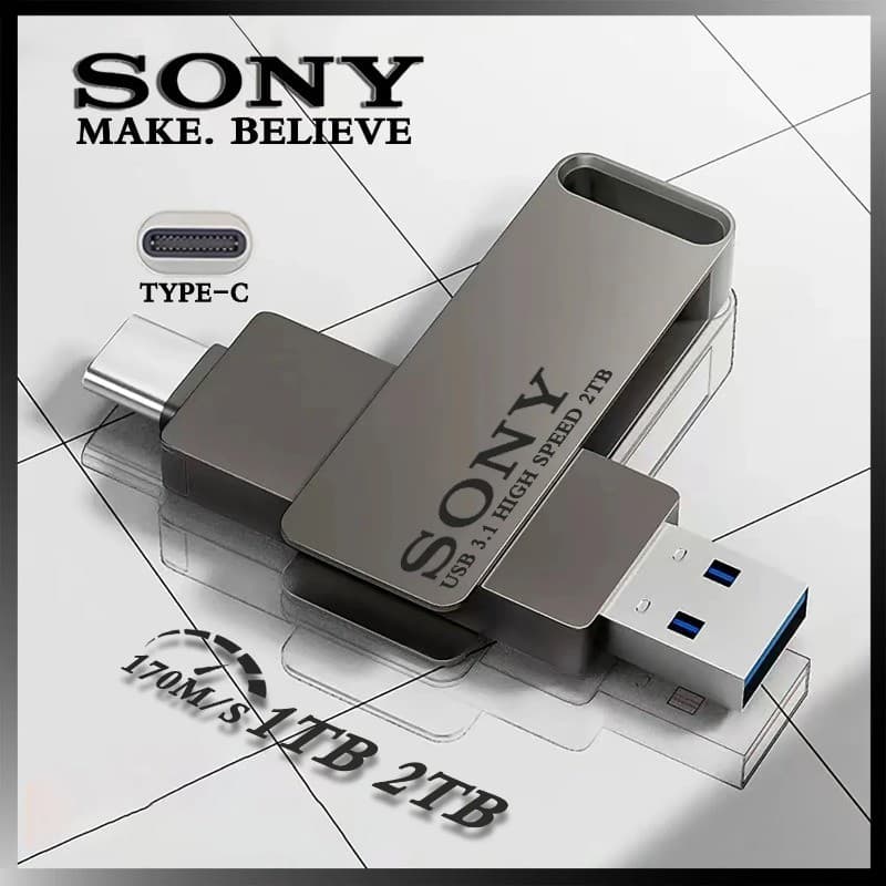 2TB SONY USB Pendrive De Alta Velocidade Tipo C Flash Drive 1TB Metal 512GB 256GB Portátil Memória Vara Para Xiaomi Tele
