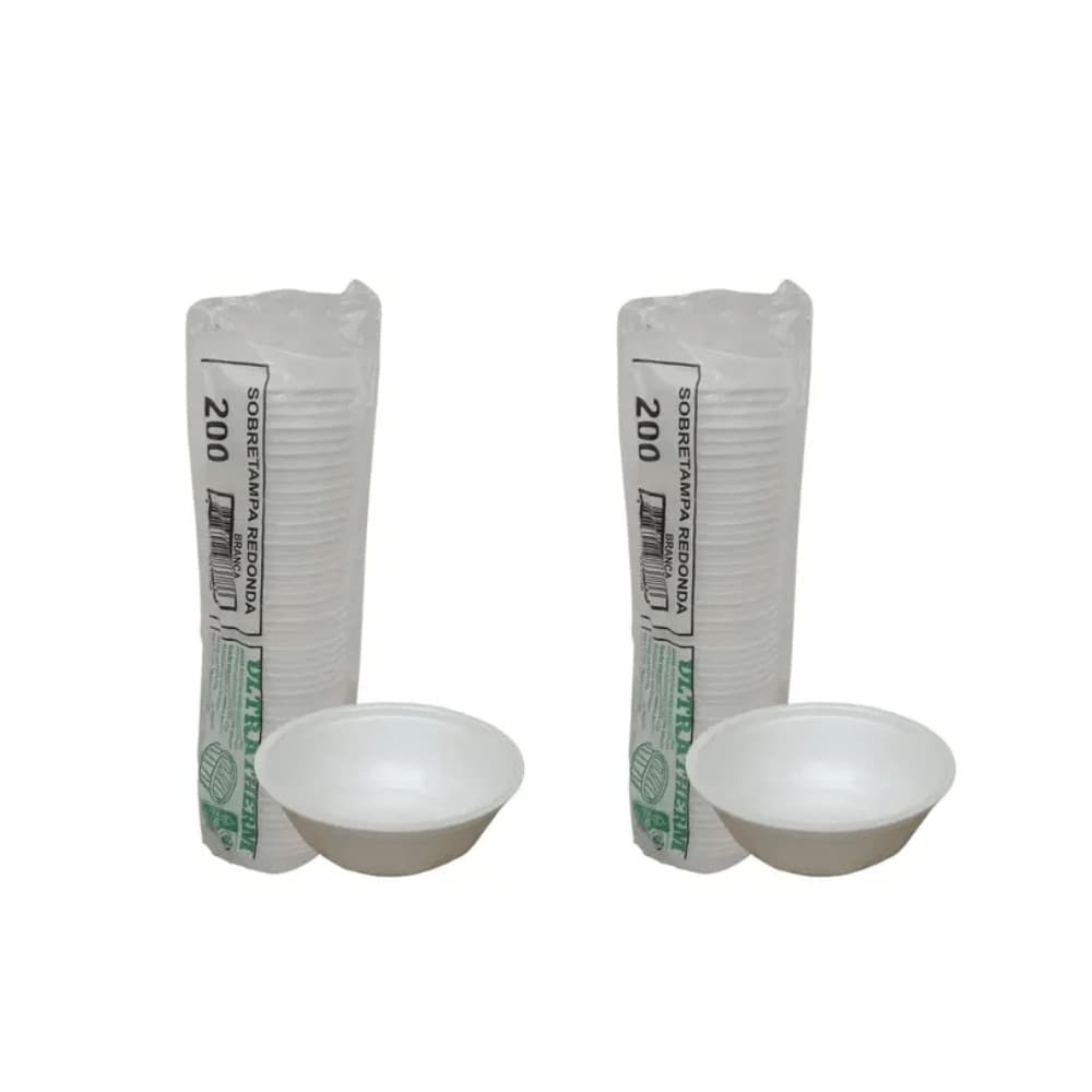 Kit 2 Pacotes de Pote de Isopor 200ml MR200 Ultratherm com 50 unidades (Sem Tampas)