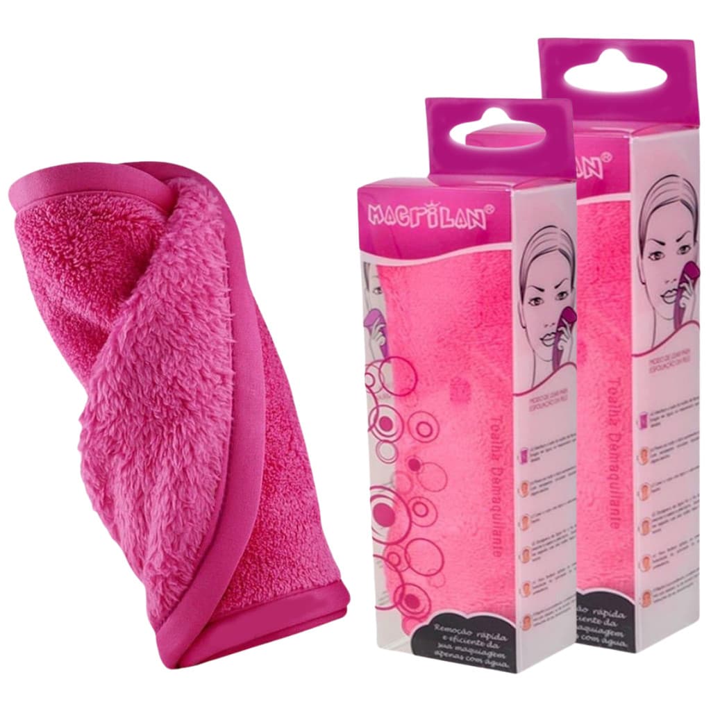 kit 2 Toalha Demaquilante Macrilan Removedor De Maquiagem