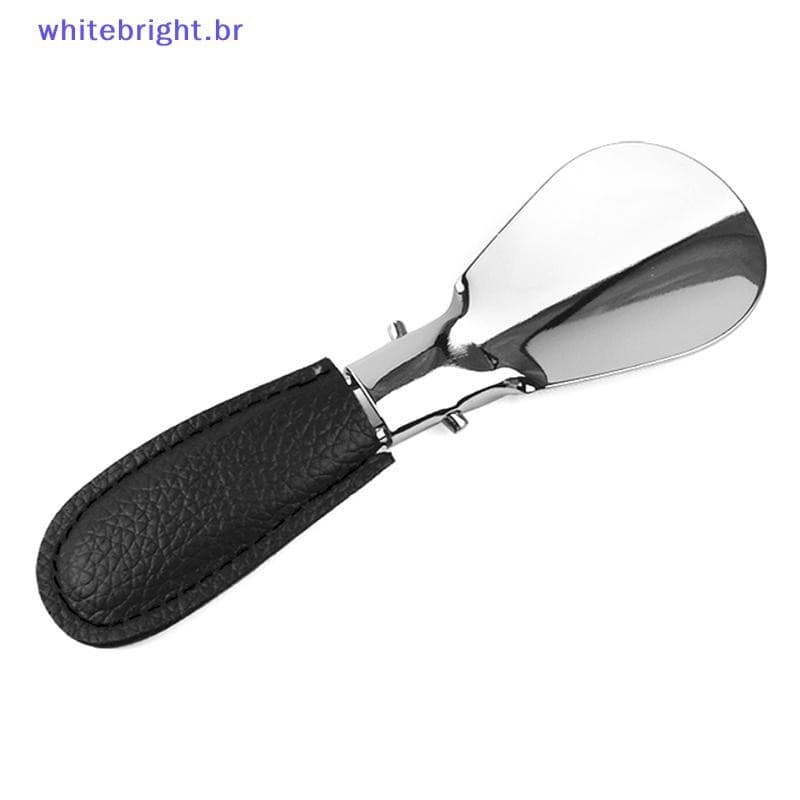 Calçadeira Dobrável De Aço Inoxidável Com Couro Sintético , Acessórios Portáteis Para Chifres De Sapato Da Moda [BR]