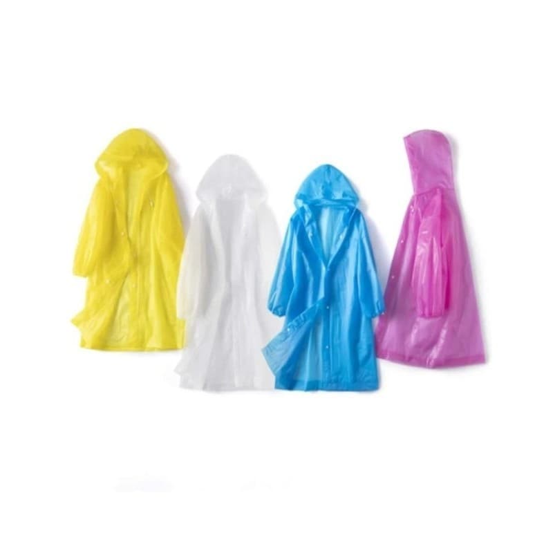 Capa de Chuva Infantil com Capuz Impermeável  Reutilizável Criança