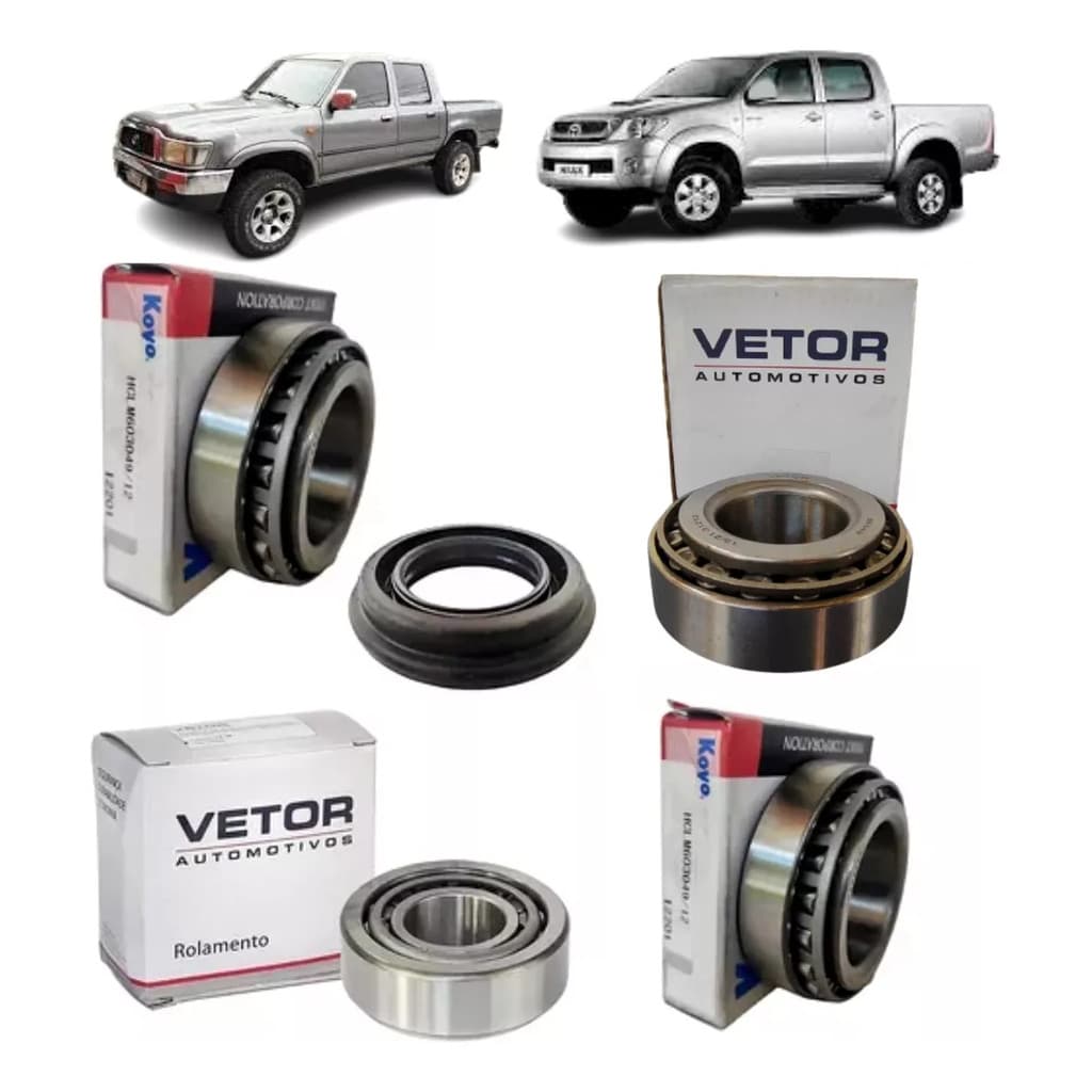 Kit 4 Rolamento Diferencial Traseiro Dana Toyota Hilux 92-15