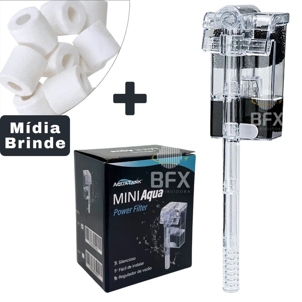 FILTRO EXTERNO MINI HF-200 XP-06 AQUATANK HANG-ON PARA AQUARIOS PEQUENO ATÉ 10 LITROS