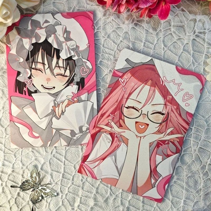 2 Pçs/Set 2025 Bonito Alienígena Palco TV Anime Cartão sua mizi Cosplay Cantos Arredondados LOMO Postal Presentes De Nat