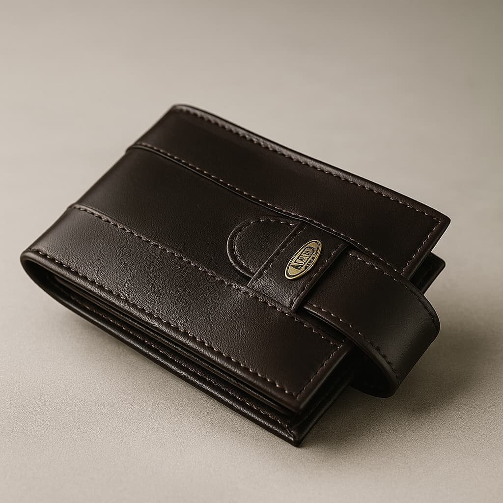 Carteira Couro Ecológico Fecho Fivela Notas CNH RG