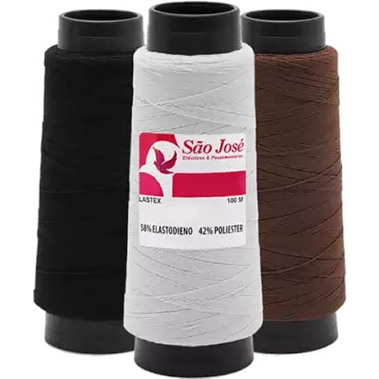 Lastex Fio Elástico 0,8 mm São José Rolo 100 metros