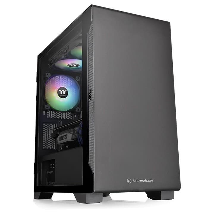 Gabinete Gamer Thermaltake S100 Tg, Lateral de Vidro, Micro case, 1x Fan, Preto - CA-1Q9-00S1WN-00