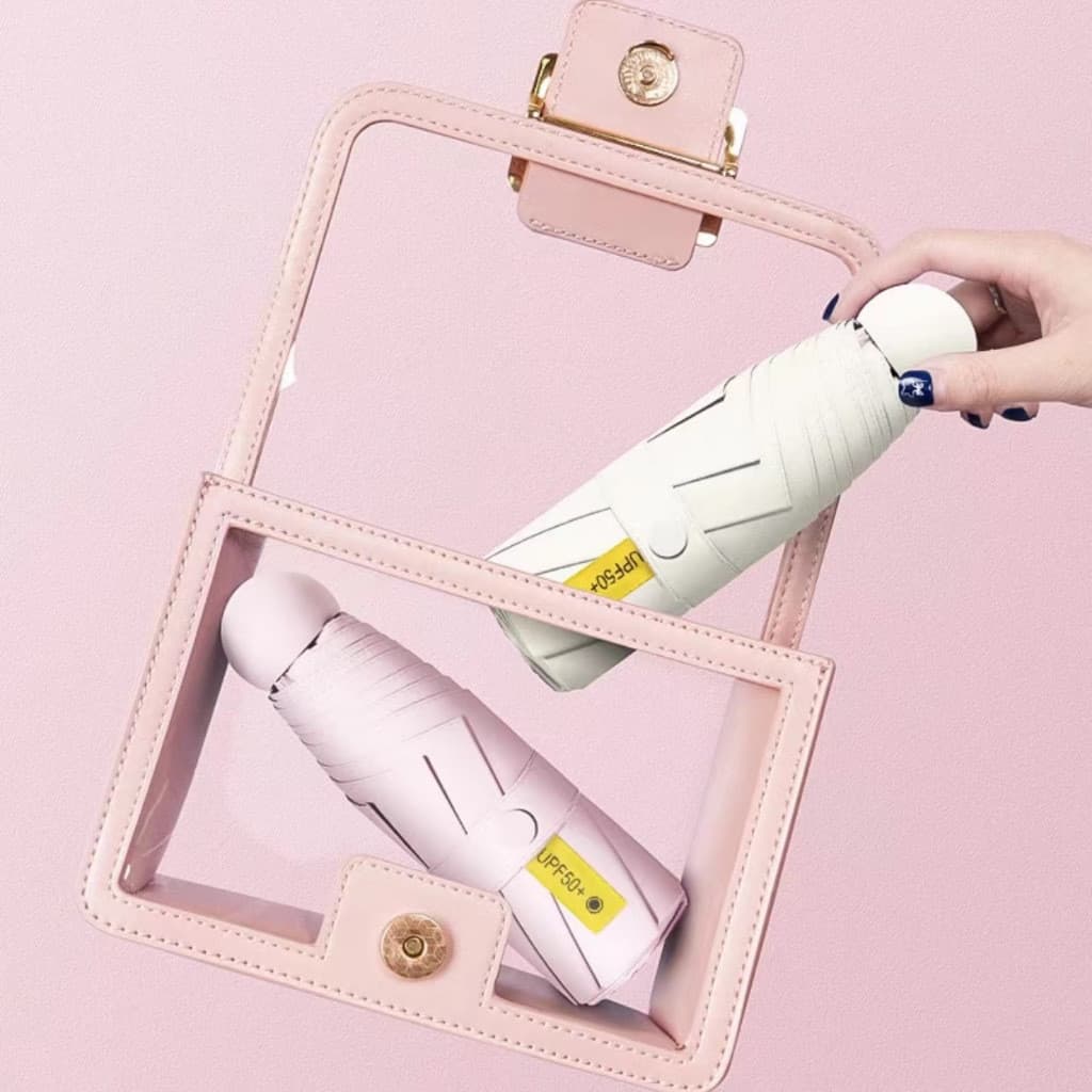 Guarda Chuva de sol Caso Óculos Da Cápsula ultra light mini Sombrinha Bolso