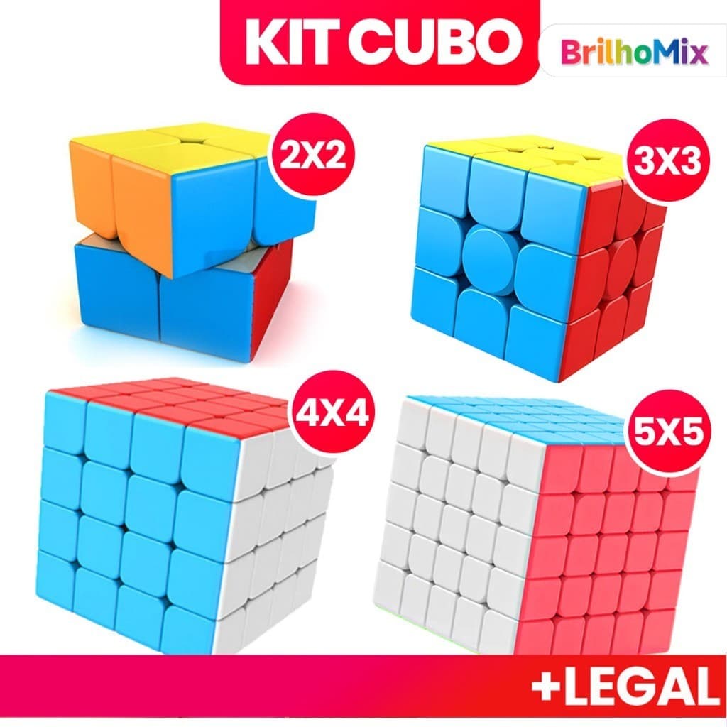 Conjunto de cubos de rubik profissional Original, cubo de rubik antiestresse, brinquedo 2x2/3x3/4x4/5x5/p