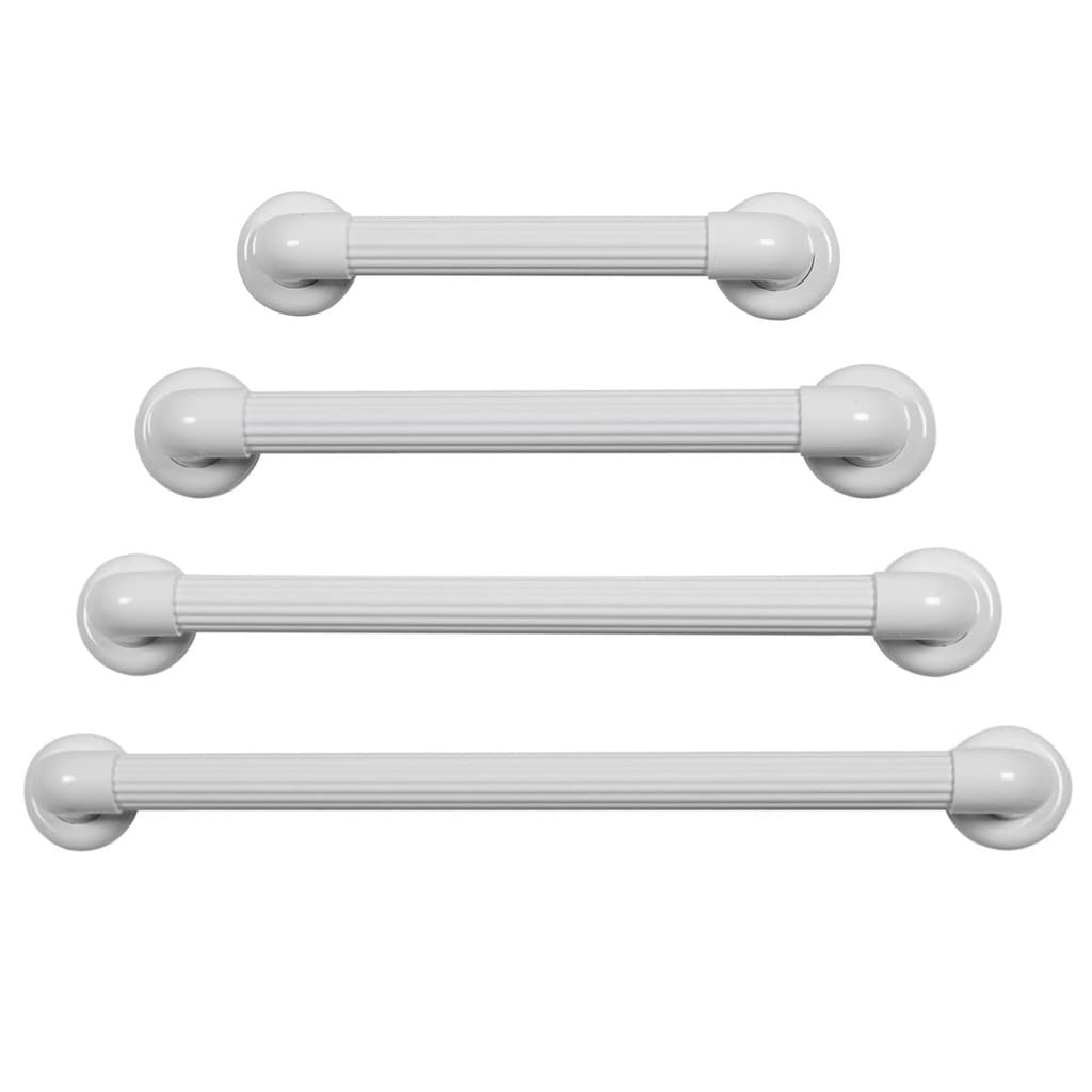 Barra de Apoio Astra Reta PVC Branco 30cm 40cm 50cm 60cm Suportam Até 150kg