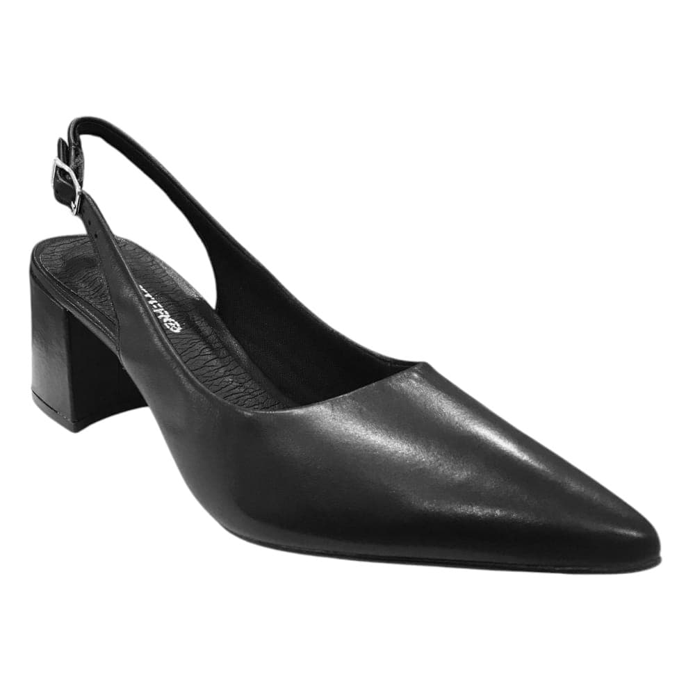 Scarpin Feminino Bottero Couro Salto Bloco Preto 354907-15