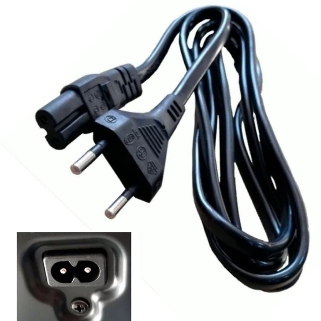 Cabo De Força Energia Bipolar Tipo 8  Para PS3 PS4 Impressora TV Rádio 1,50 Metros