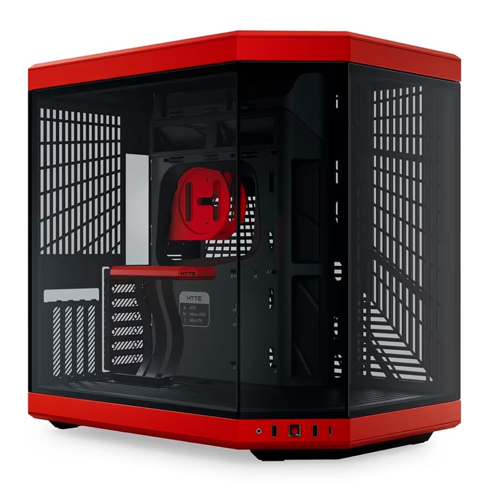 Gabinete Gamer Hyte Y70, mid Tower, s/ fans, Black/Red - CS-HYTE-Y70-BR