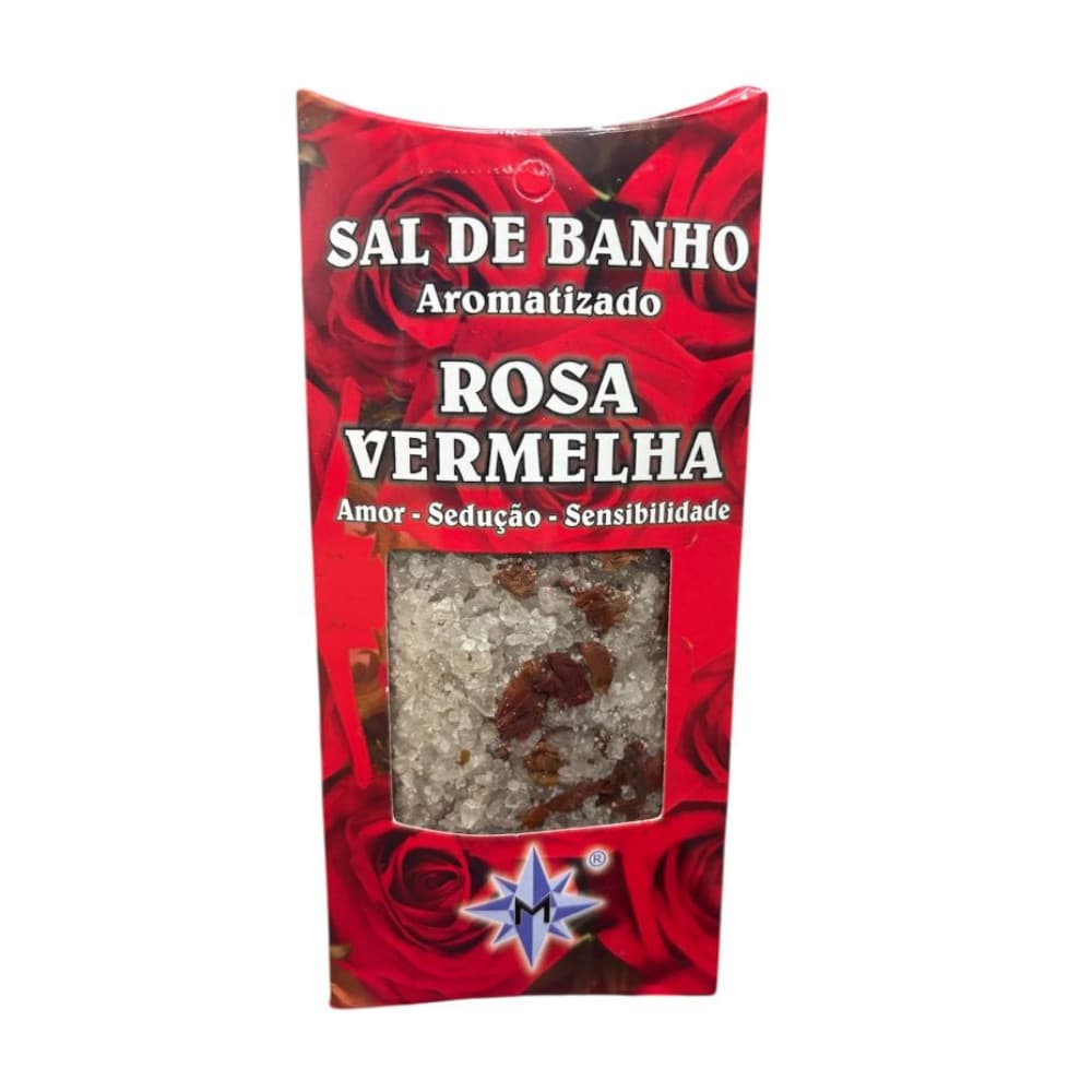 Sal de Banho Aromatizado Rosa Vermelha 100Gr