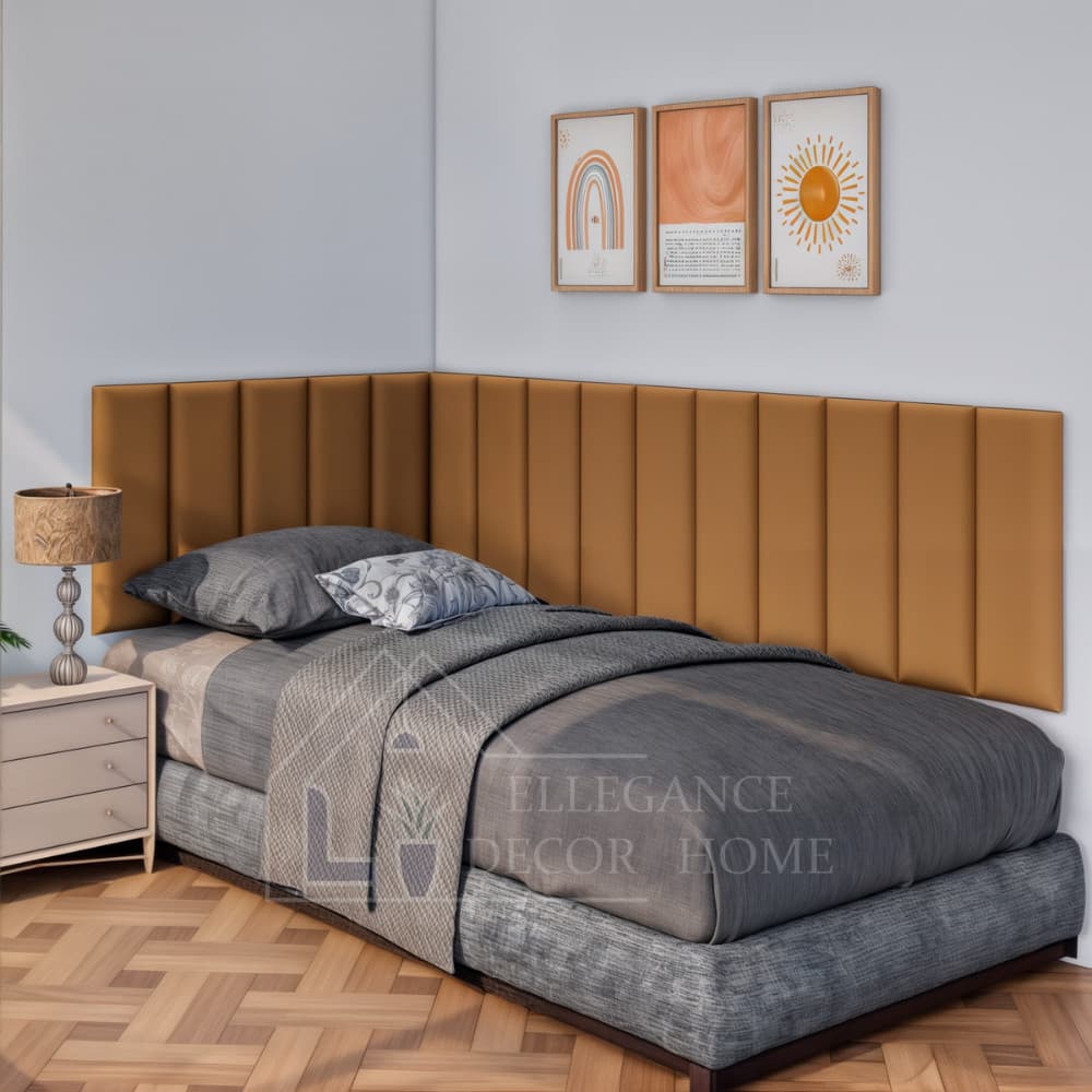 Kit 20 Cabeceira em L Adesiva Estofada Para Cama de Solteiro, Casal, Queen e King - Envio Imediato