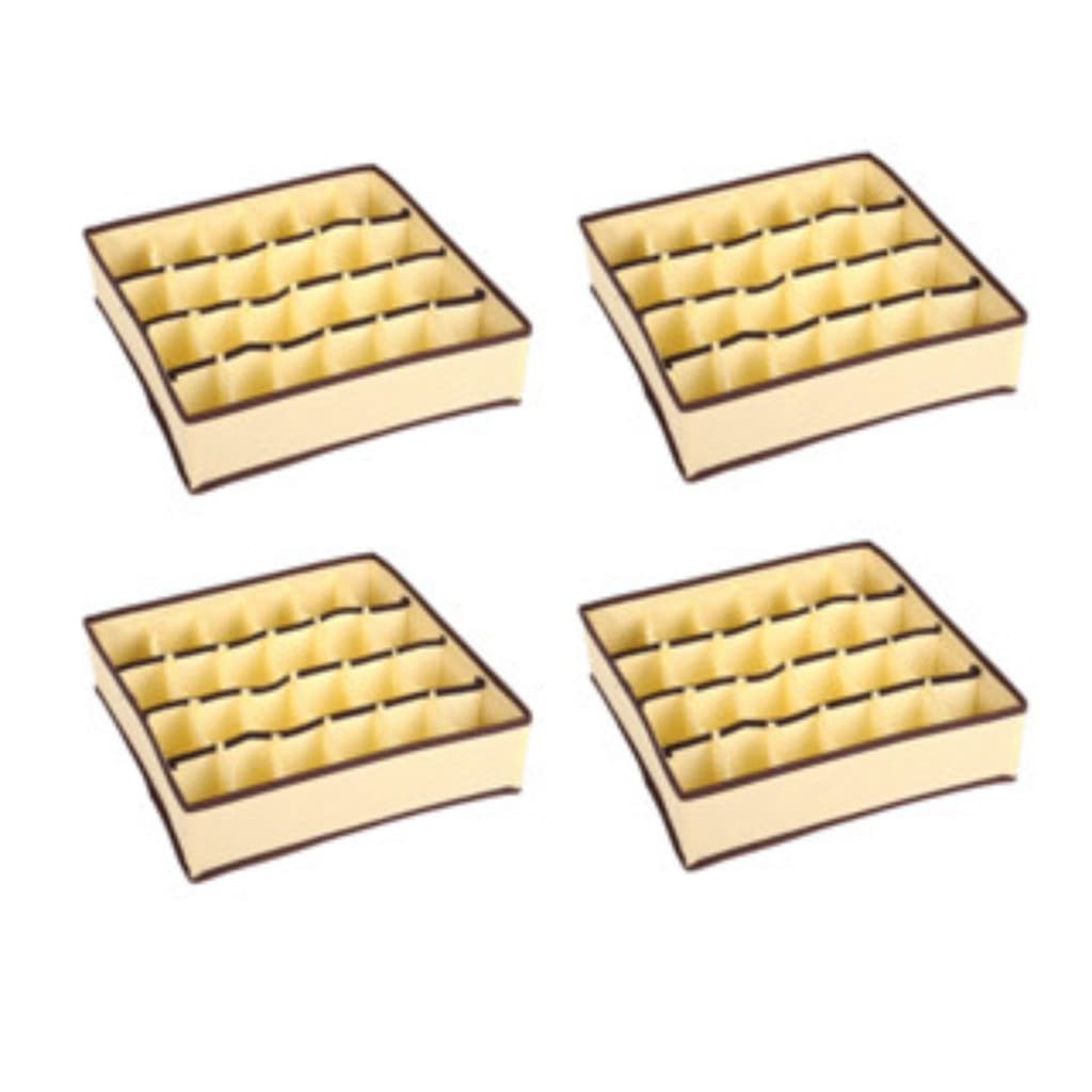 Kit 4 Organizadores Colmeia para Gavetas – Meias, Cuecas e Calcinhas com 24 Divisórias em TNT