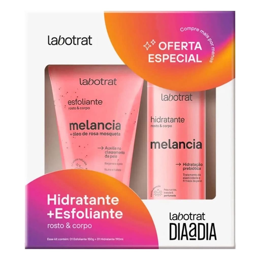 Kit Labotrat Melancia Esfoliante 150g + Hidratante 190g