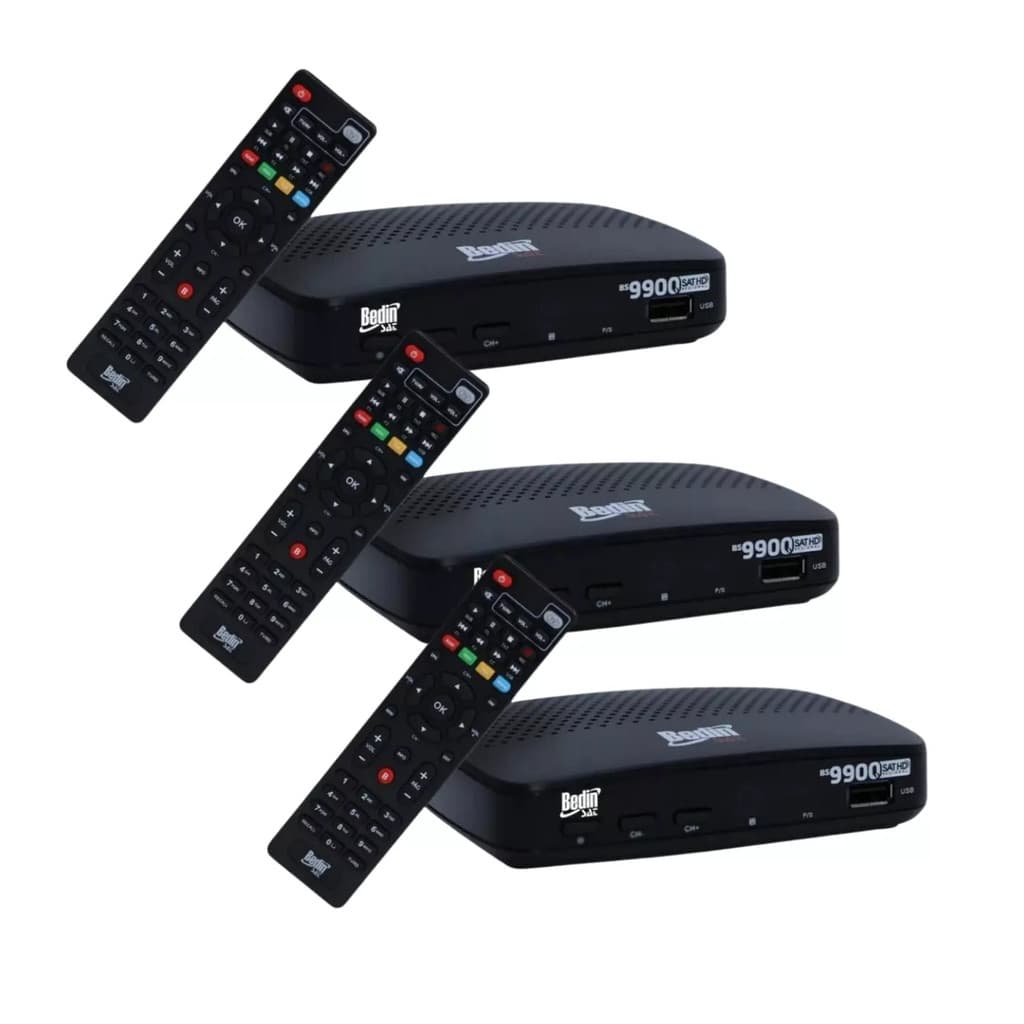 Kit 3 Receptores Bedin 9900s Full Hd Nova Parabólica