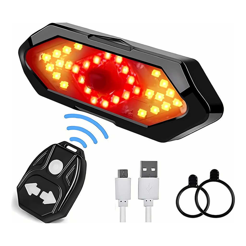 Seta Ciclismo Bicicleta Sinalizador Lanterna Som C/ Controle