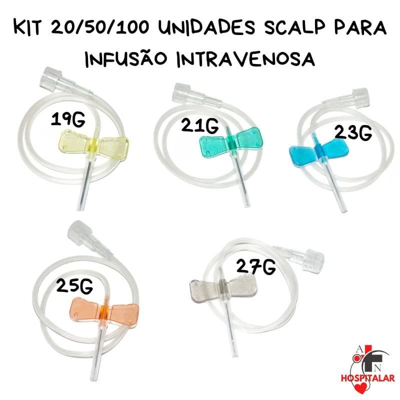 Scalp Simples para Infusão Intravenosa - 20/50 e 100 Unidades