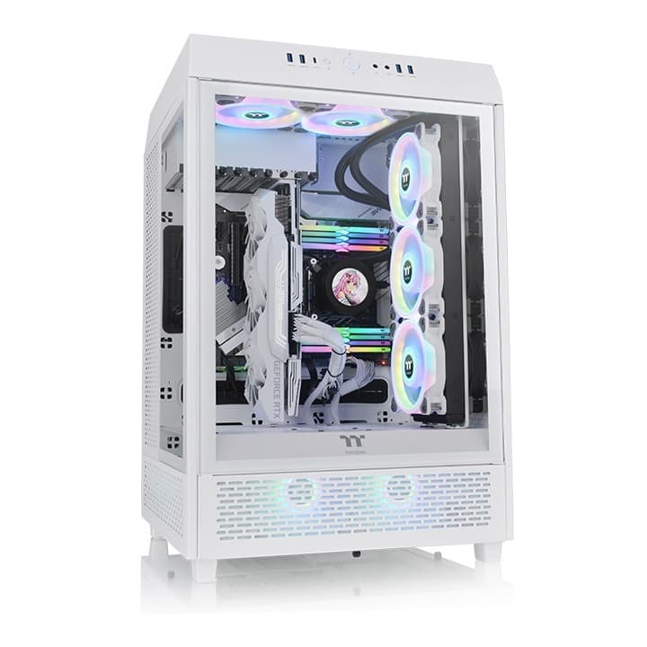 Gabinete Gamer Thermaltake The Tower 500 Snow, Painel de Vidro, MID-Tower, 2x Fans 120mm, Branco - CA-1X1-00M6WN-00