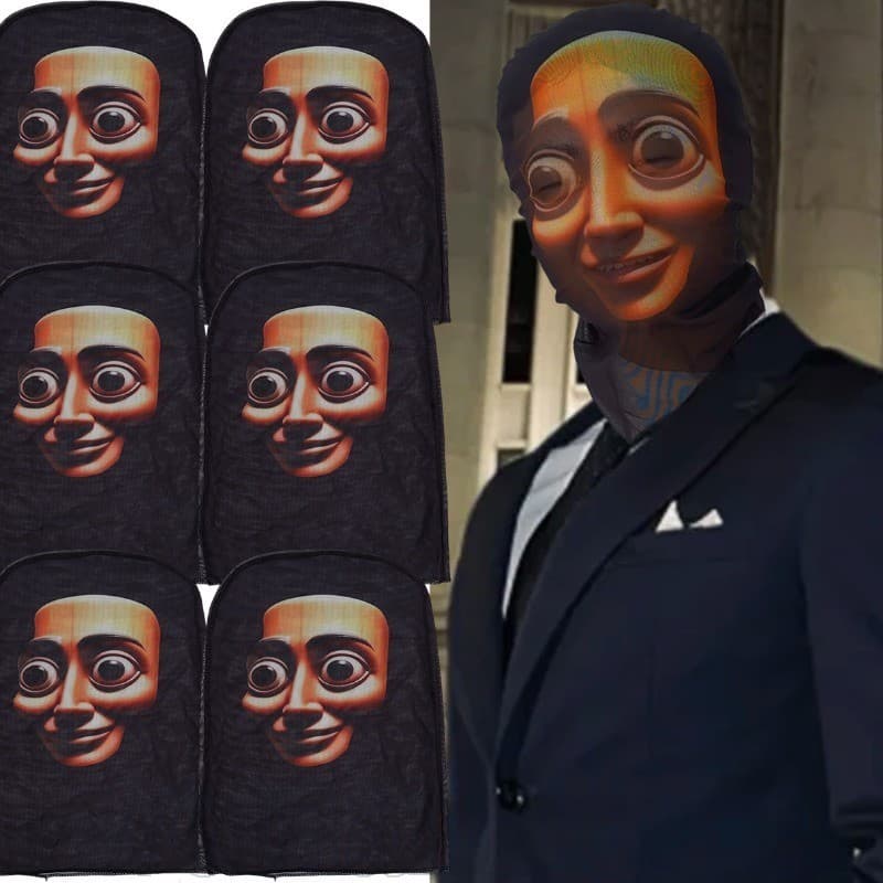 Máscara Tung Sahur-Adereços De Cosplay Femininos E Masculinos-Abstrato Engraçado , Moda , Criativo-Chapéu Balaclava-Faci