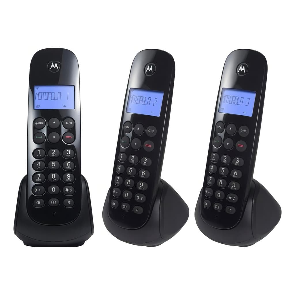 Telefone sem Fio + 2 Ramais MOTO700-MRD3 Preto Motorola