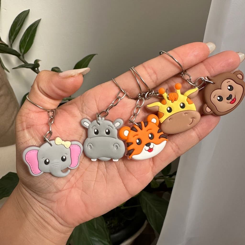 Chaveiro  Lembrancinha Chá de Bebê Aniversario Tema Safari Kit10/50