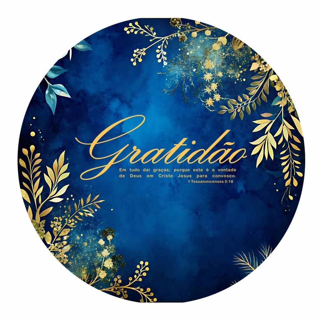 Capas de Painel Festa Gratidão Ação de Graças Redondo Tecido Sublimado 1,50x1,50 e 50x50cm Vários Modelos