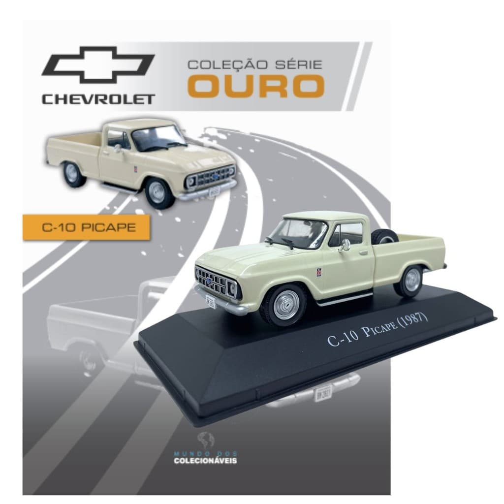 Coleção Chevrolet Série Ouro: C-10 picape 1987 - Edição 21 Escala 1:43 Luppa