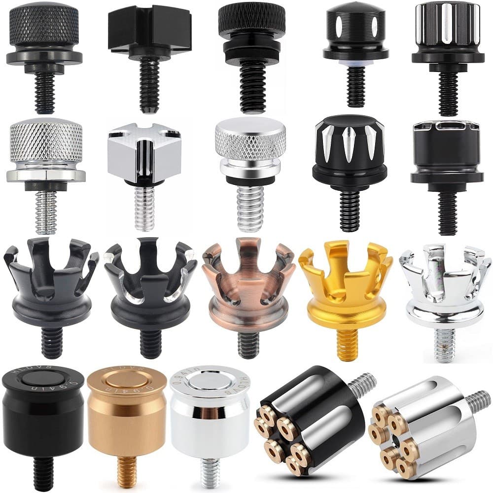 Motocicleta Universal Traseiro Fender Assento Parafuso Porca Botão Capa Kit Para Harley Sportster Fatboy Dyna Softail V-