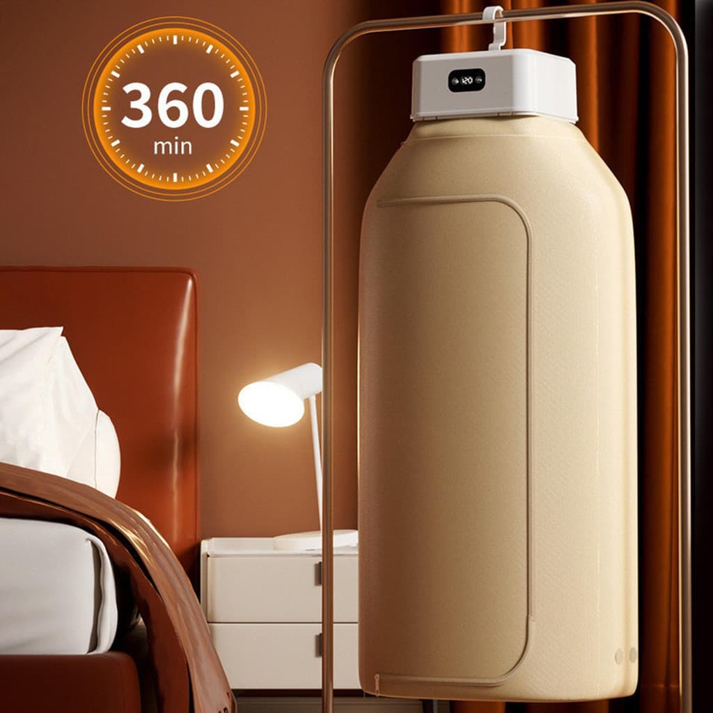 Secadora de Roupas Compacta 600W Silenciosa, com Temporizador e Secagem