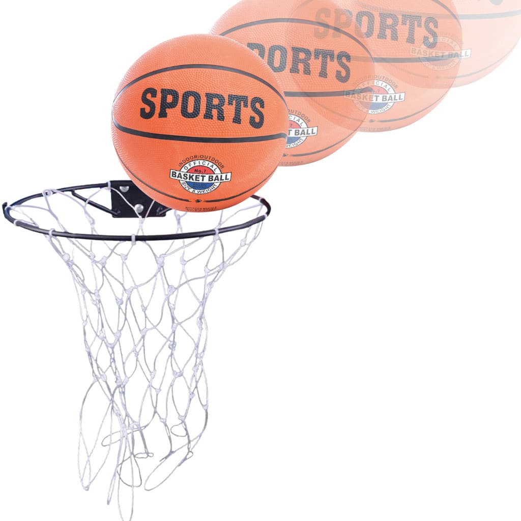 Aro Cesta Basquete Reforçado Infantil Com Rede e Bola Tamanho Profissional Oficial