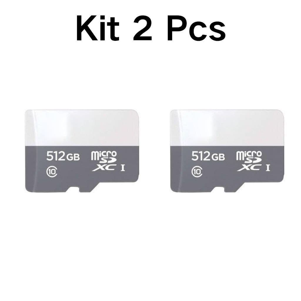 KIT 2 Cartão Memória Micro Sd 512GB Classe10 Ultra
