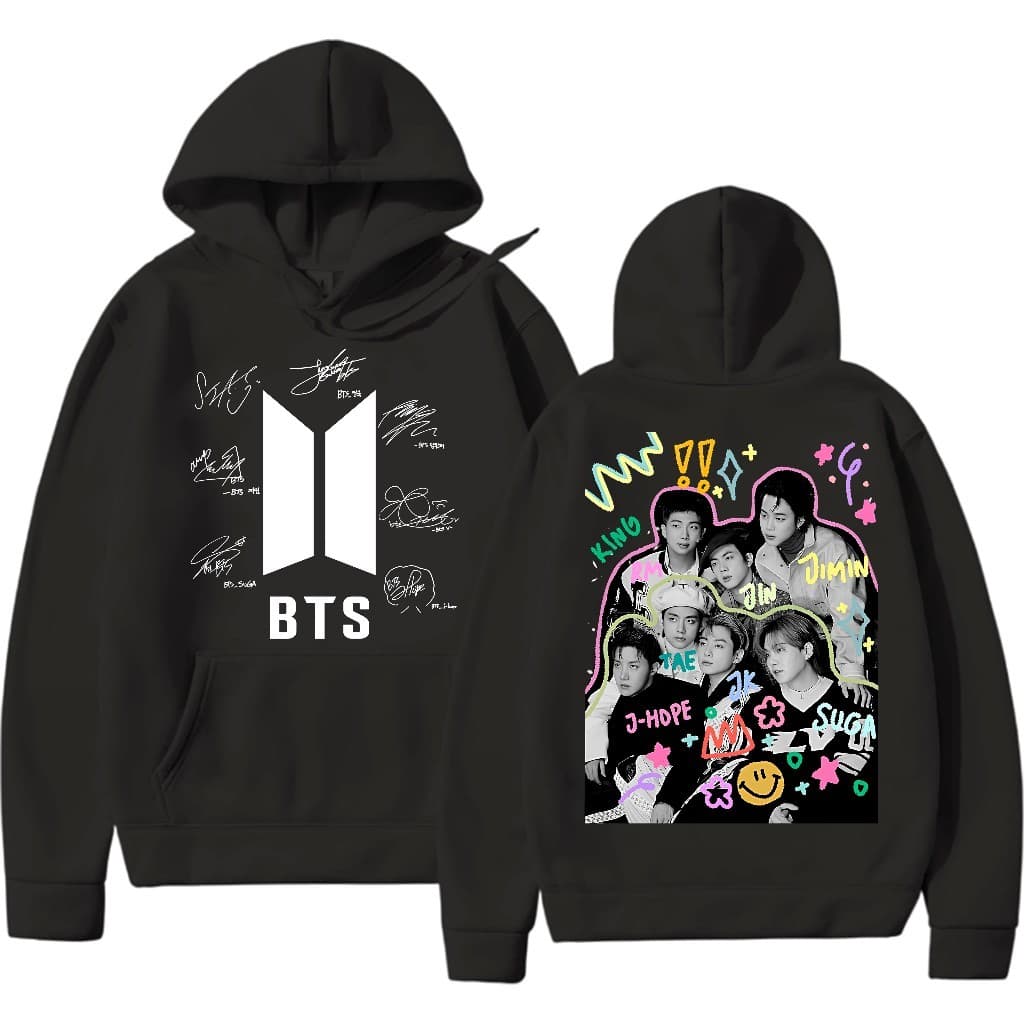 Blusa Moletom Banda Bts Casaco De Frio Canguru Inverno Varias Cores
