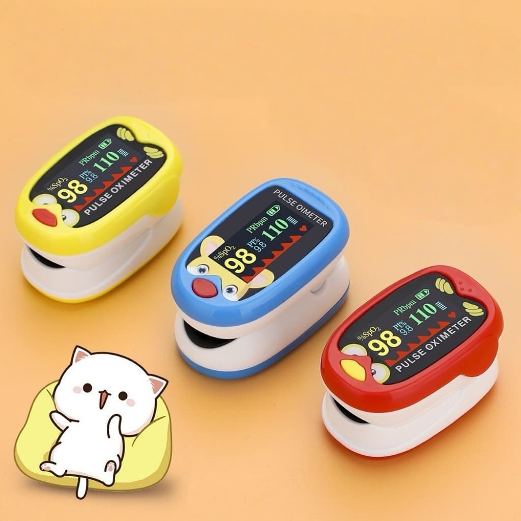 Oxímetro Infantil Neonatal Pediátrico De Dedo Digital Crianças Medidor Oxigênio Recarregável Pulse Fang