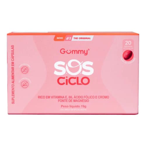 Gummy Sos Ciclo Suplemento Alimentar Com 20 Cápsulas