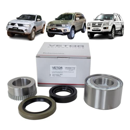 Kt Rolamento Traseiro Hyundai Hr Rodagem Simples L200 Triton