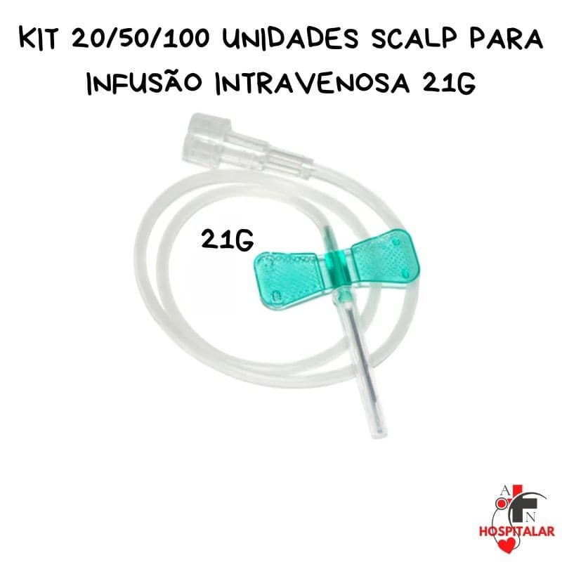 Scalp 21G Luer Lock Medix - 20/50 e 100 Unidades