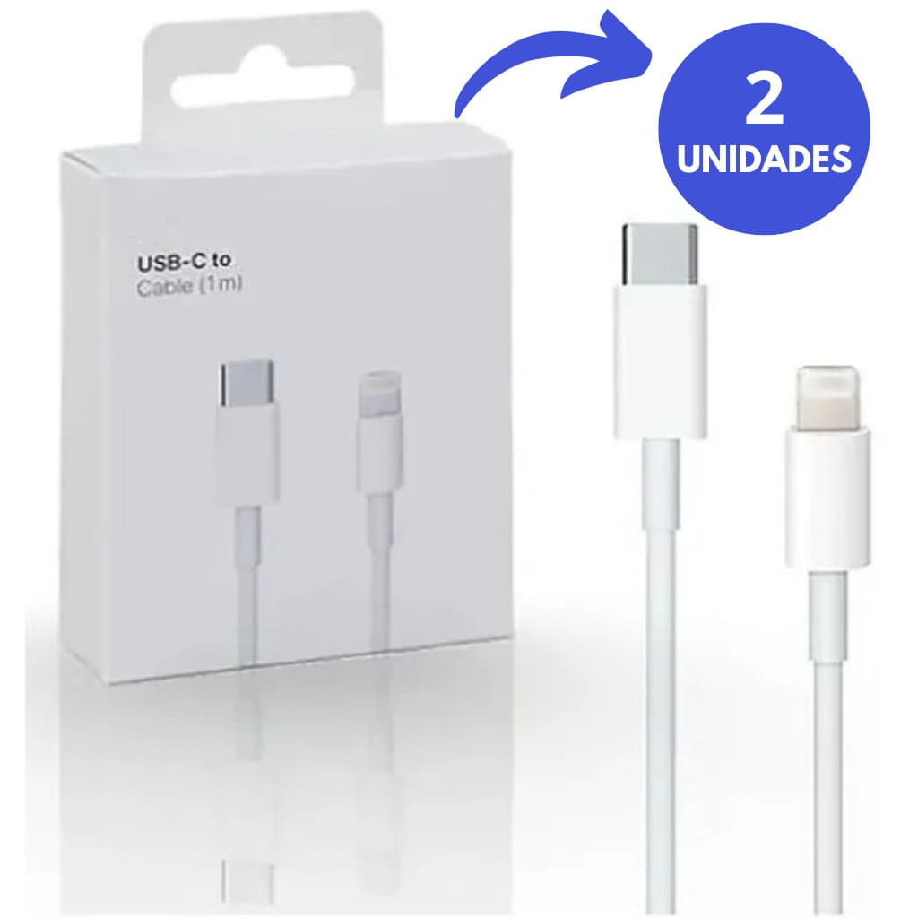 Kit 2 Cabos De IPhone Turbo Lightning Usb-c 1 Metro