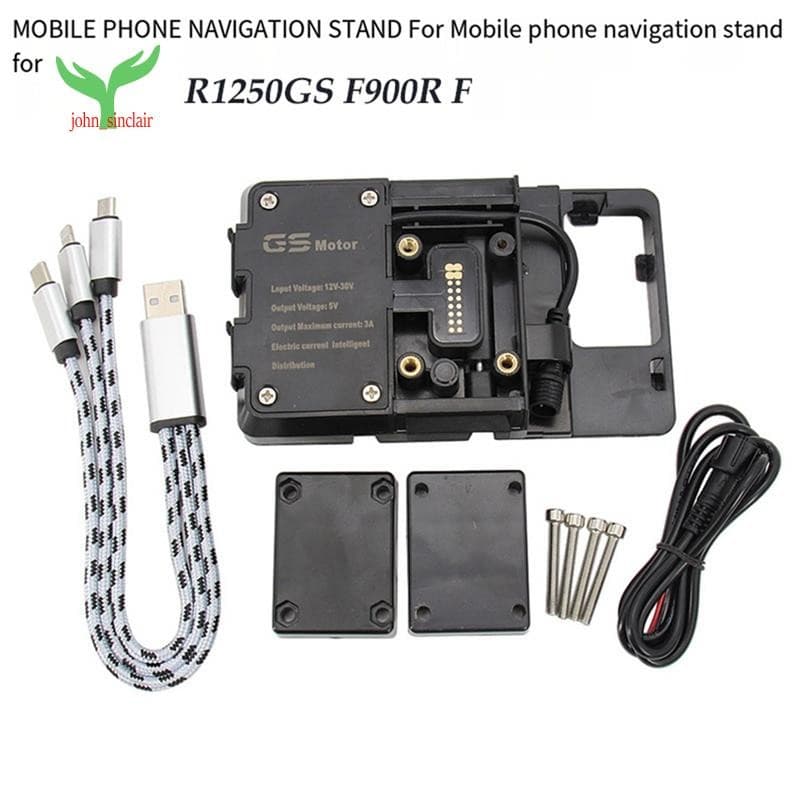 Acessórios Da Motocicleta Suporte Do Telefone De Navegação Móvel Carregador USB Para R1200GS R1250GS F750GS F850GS F900R