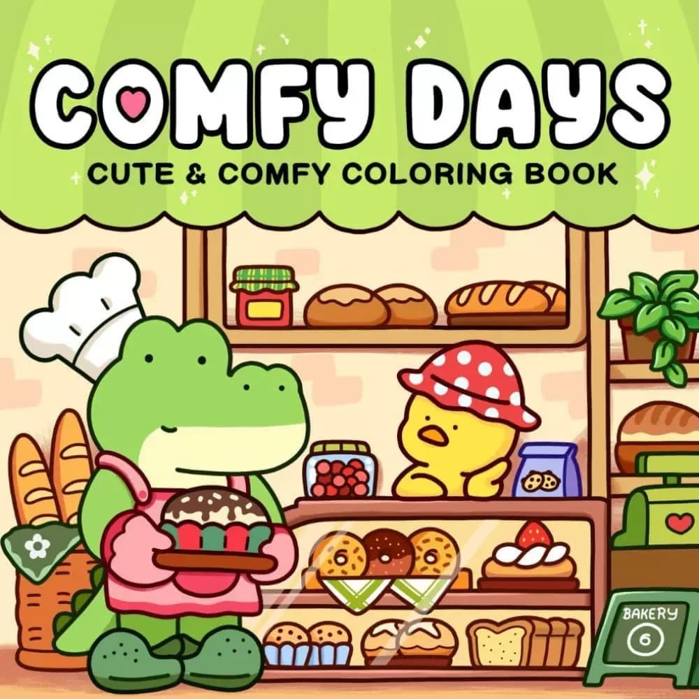 Livro de Colorir Cadernos de desenho para crianças e adultos Comfy Days -21*21