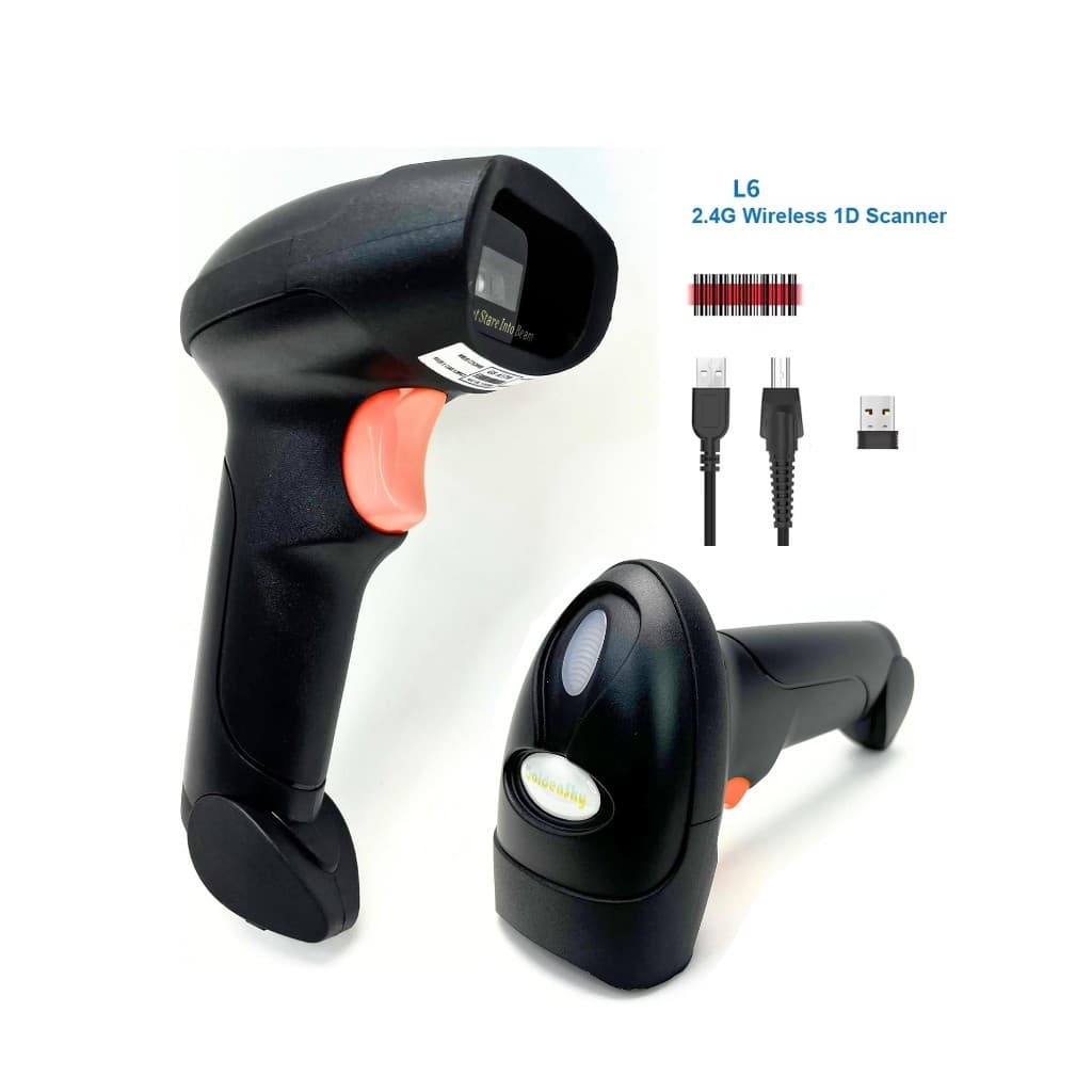 Leitor De Código De Barras Usb 2,0 Com Fio OU Sem Fio1.8m Laser EAN Danfe 1D