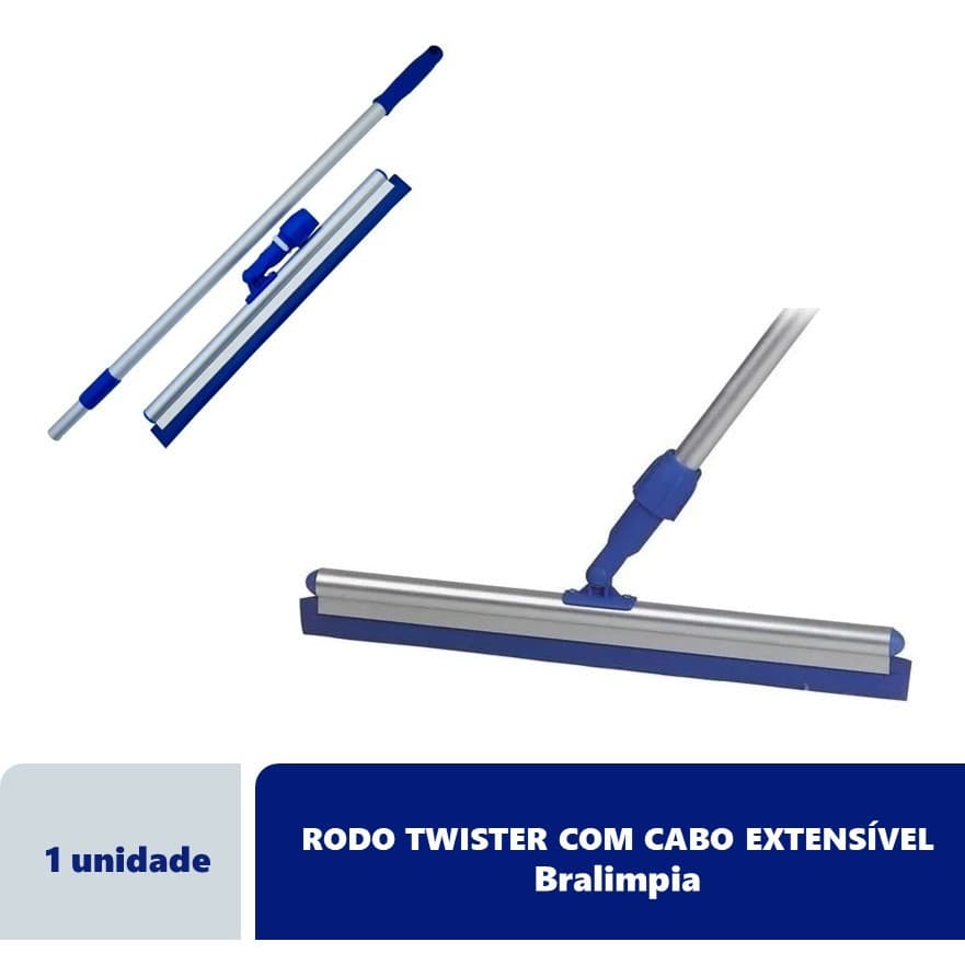 Rodo Twister Cabo Retrátil Chega até 1,40m Junta Articulada