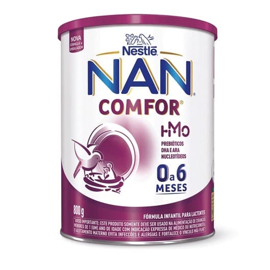 Fórmula Infantil Nan 1 Comfor Hmo De 0 A 6 Meses 800G