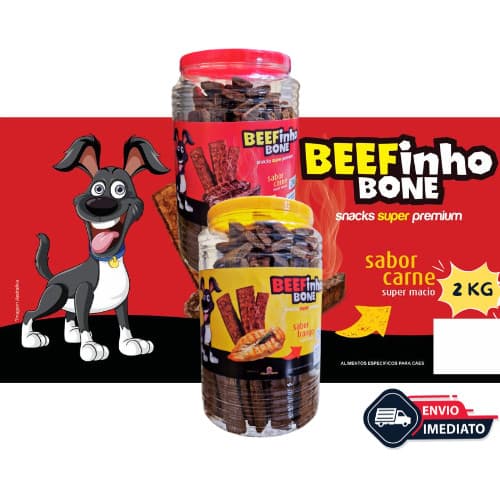 Bifinho BEEFinho Bone 2 KG Petiscos Cães Cachorro Pet Premium