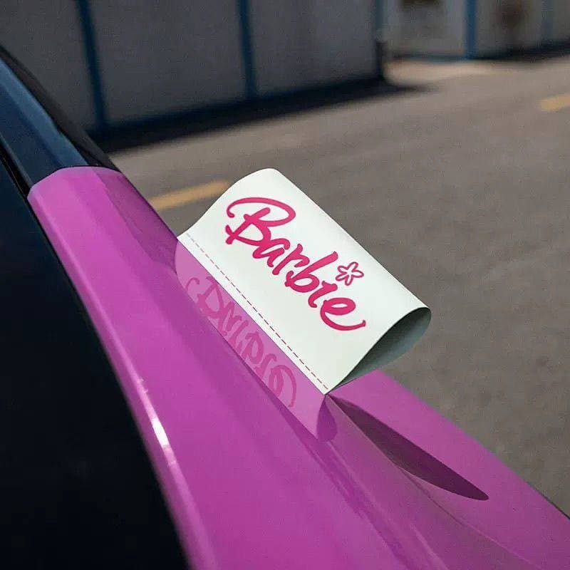 Barbie Car Decoration Sticker Washed Mark Stick Label Lego Logo Body and Tail Decoration Cute Girl JOaN