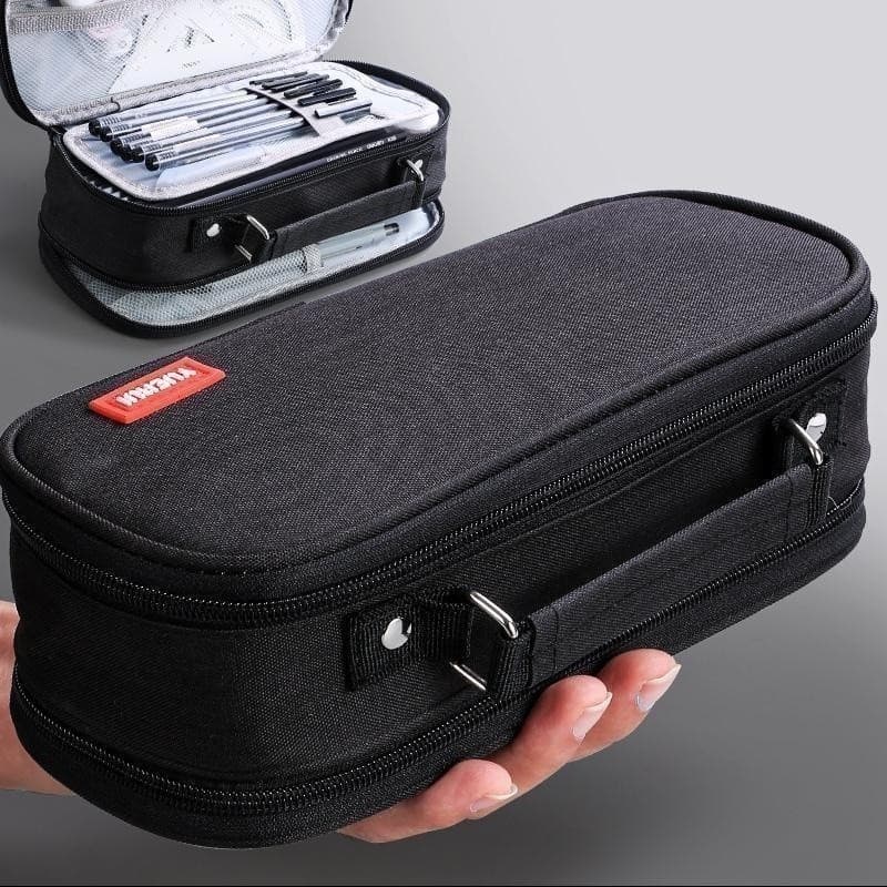 Bolsa de armazenamento portátil com estojo de lápis de grande capacidade  marisa