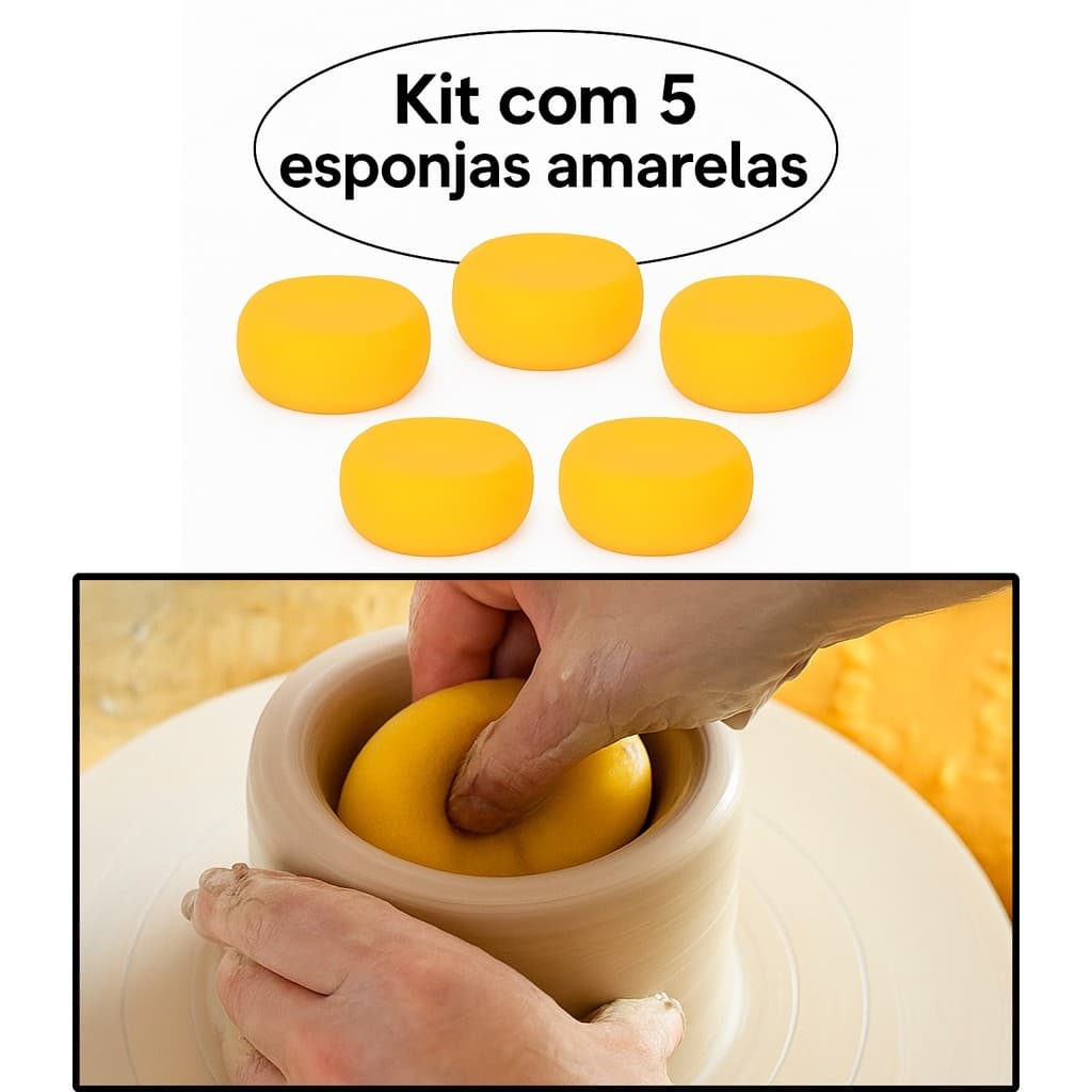 5 Esponja Cerâmica Fria Argila Artesanato Pintura Espuma Limpeza Ferramentas Modelagem Escultura